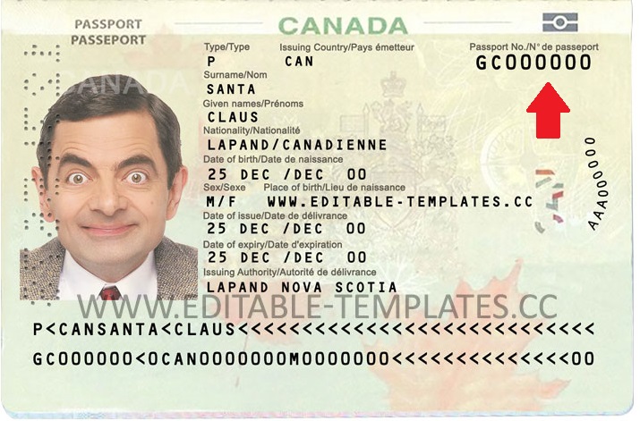 canada passport free psd
